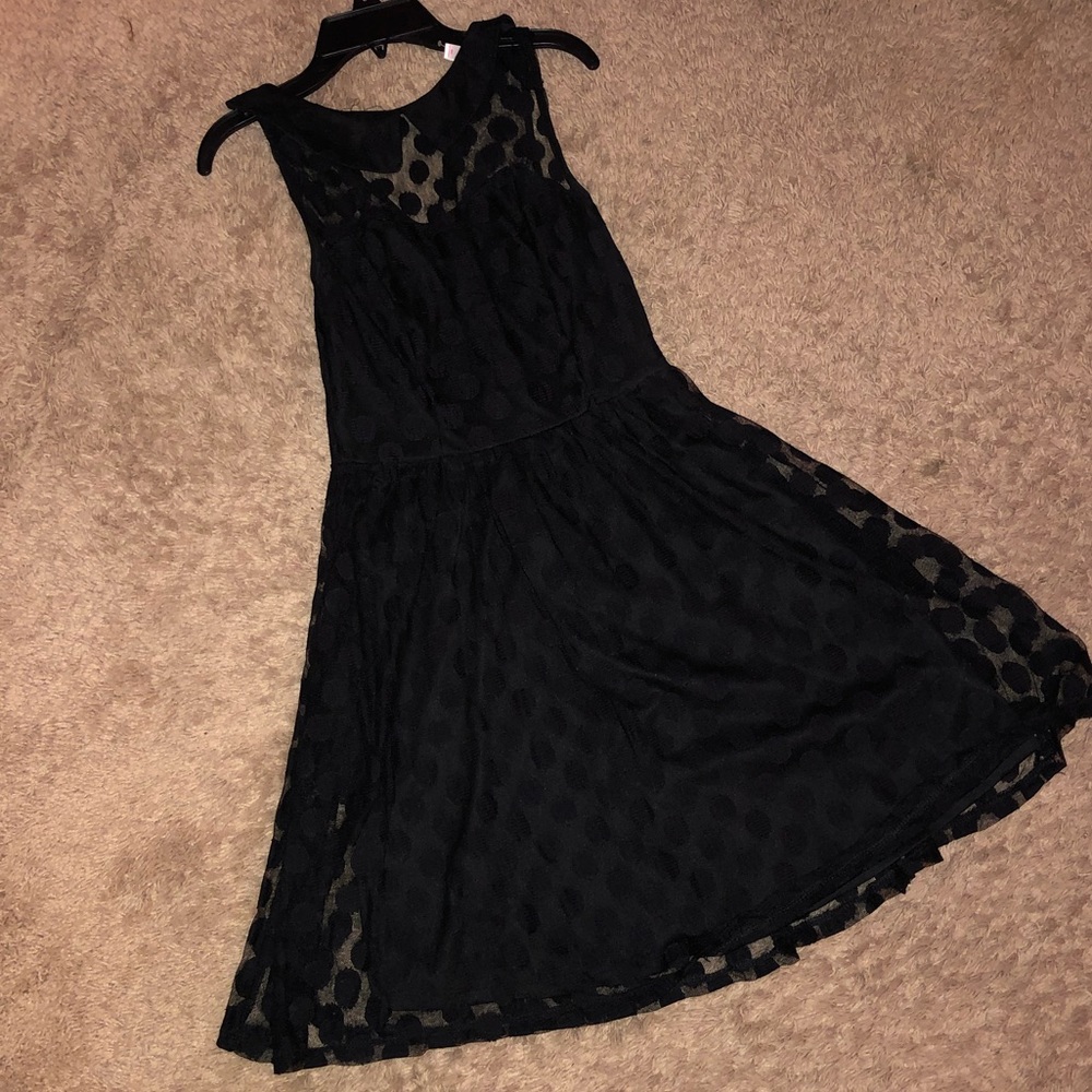 Polka dot mesh dress